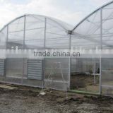 Double inflated plastic film greenhouse