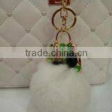 1229new Design Colourful Rabbit Fur Pom Pom Ball for Keyring and Bags thumbnail-5