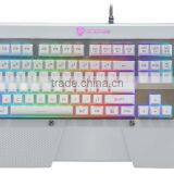 USB 7 Colors Colorful LED Illuminated Ergonomic Backlight( Mechanical) Gaming Keyboard