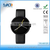 leather black steel watches mans,fashion leather black steel mans watches company