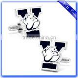 Wholesale Copper Stamping Logo Nickel Cufflink For Mens