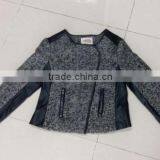 Lady's Fashion Jacket With PU thumbnail-1