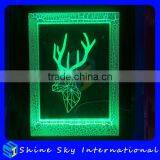 Creative Christmas Decoration Gift 3D Deer Photo Frame LED 7 Colors Flashing Desk Night Light thumbnail-5