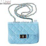 Quilted Leather Bag "Be Exclusive" With Single Handle and Cha Bag Handbags Italian Bags Genuine Leather Florence Leather Fashion thumbnail-2