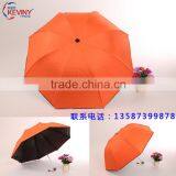 Sun Umbrella Black Coated With UV Protect 3 Folding Umbrella Made by Chinese Umbrella Manufacturer thumbnail-6
