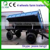 Double axle dump trailer 8 Ton farm tipping trailer for tractor