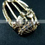 18x33mm 14K Light Gold Plated Zircon Flower DIY Earring Chandelier Supplies 1850178 thumbnail-3