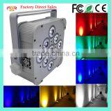 Three Years Warranty Uplight Rechargeable DMX Wireless Battery Powered Par Can 6in1 RGBWA+UV 9x18w LED Par Light