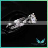 Engagement Rings Moissanite Rings With 6.5mm EF Loose Gemstone, Online Jewellery Wholesale Synthetic Diamond Rings thumbnail-2