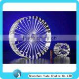 Thick Lucite Block Round Shaped High Clear Milling Acrylic Mainfold