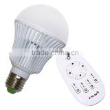 9W 2.4G Wireless E27 led Bulb Lamp with Remote control color brightness adjustable