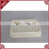 High Quality Plastic Rattan Rectangle Shape Widely Use Food Basket Suit thumbnail-6