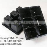 8 cell small black plastic seed tray insert trays, stock MOQ 10000pcs