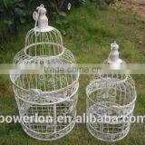 Powder Coating Garden Iron Handmade Bird Cage thumbnail-5
