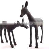 Deer Figurine Set Aluminium Black Finish Christmas Decor Figurine thumbnail-1