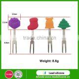 Christmas Series Stainless Silicone Fork for Fruit / Cake / Dessert thumbnail-2