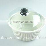 Small Cheap Ceramic Pots/ Soup Tureen Pot With Glass Lid & Handles Ceramic Stoneware thumbnail-4