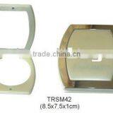 Aluminum Custom Logo Cosmetic Mirror/foldable Pocket Compact Mirror thumbnail-1