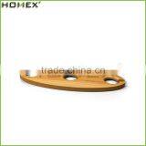 Bamboo Wine Bottle & Glass Caddy Wine Caddy Homex-BSCI Factory thumbnail-1