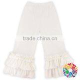 Plain White Baby Cotton Icing Leggings Christmas Ruffled Pants Girls Triple Ruffle Pants thumbnail-1