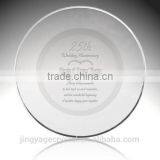 Personalized Silver Glass 25th Anniversary Plate thumbnail-1