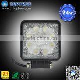 Square 4" 24w Defender Led Headlight 12v 24v Waterproof Driving Utility Lights Led for Cars thumbnail-1