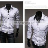 Stylish Slim Shirts New Italian Designs Fashion Shirts for Man MOQ 10PCS MIX COLORS thumbnail-3
