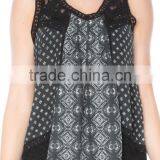 Lace Mixed Print Panel Swing Tank Italy Clothes Wholesale thumbnail-3