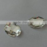 Oval Sew-on Crystal Flatback Glass Bead With Holes Crystal Color Glass Bead for Wedding Dress thumbnail-5