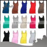 New Womens Plus Scoop Neck Racer Back Sleeveless Long Jersey Vest Top Size 16-20 thumbnail-1