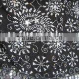 Black White Hand Embroidered PHULKARI GEORGETTE DUPATTA SHAWL Handicraft thumbnail-2