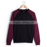 Red and Black Blank Raglan Sweatshirts Men's Hoodies & Sweatshirts thumbnail-2