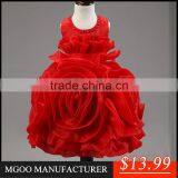 MGOO 2015 New Coming White Infant Dress For Girl Ball Gown Flowers Gorgeous Elegant Kids Dress MGT013-1 thumbnail-4