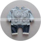 S17675A Children Clothes Boy Clothing Set Long Sleeve Tops+pants Baby Boy Clothes 2pcs Set thumbnail-5