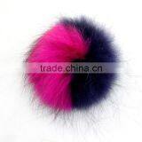 Myfur Fahion Hot Pink Raccoon Fur Pom Poms for Hat and Bag thumbnail-1