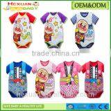 New Arrival Wholesale 100% Cotton Plain Color Baby Romper Short Sleeve Baby Summer Rompers thumbnail-1