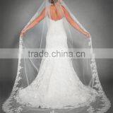 White Ivory Lace Cathedral Length Wedding Bridal Veil+Comb thumbnail-1