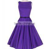 Walson Instyles Wholesale Womens Retro Audrey Hepburn Swing Dress 50s Rockabilly Party Dress Boat Neck thumbnail-5