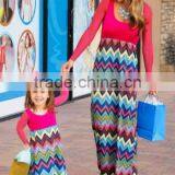 Long Sleeve Family Clothes Mother Daughter Dresses Womens Kids Girls Dress thumbnail-1