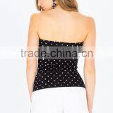 Sex Strapless Polka Dot Print Tube Top Fashion Women Tops thumbnail-5