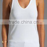 94% Cotton 6% Spandex White Tanks thumbnail-3