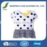 Baby Girls' Short Sleeve Dot Drop Waist Top Shirts thumbnail-1