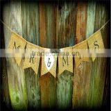 MR & MRS ~ Wedding Banner ~ Burlap Rustic Country Photo Prop thumbnail-1