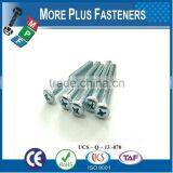 Made In Taiwan Steel Pan or Fillister Head Machine Screw Black Oxide Finish Meets DIN 7985 Phillips Drive thumbnail-1