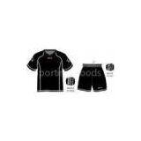 Soccer Team Uniform, Black Football Teamwear Jerseys And Shorts Cool Dry