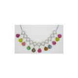 India Sterling Silver Necklace With Multi Tourmaline thumbnail-1