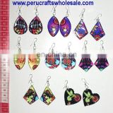 Earrings Color Ethnic Ornament Peruvian Handmade Fashion Jewelry