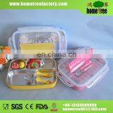 Stainless Steel Kids Bento Lunch Box 5 Compartment Fast Food Tray Plate With Lock Spoon And Fork thumbnail-4