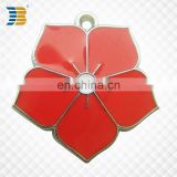 flower shaped high quality cheap custom enamel charm