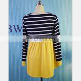 2019 New Kids Girls Dresses Family Set Women Top Long Sleeve Striped Splice (this Link for MOM) thumbnail-1